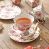 200ml Manuale Fiore Ceramica Caffettiera Tazza da caffè Piattino Set Tè Pomeridiano Cina Nero Tazza da tè Piattino Decorazione Ristorante