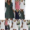 Stylish Women Button Down V Neck Mini Tea Dress In Soft Comfortable Fabric Perfect For Summer Days