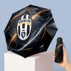 Ombrello Pieghevole Compatto Antivento Impermeabile Leggero con Stampa Pattern Juventus FC, Mini 5 Pieghe, 8 Stecche, Portatile