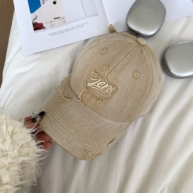 Stylish Embroidered Baseball Cap For Women With Sun Protection In Vintage Green Color