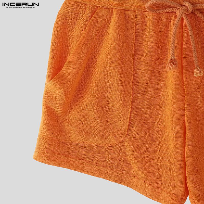 INCERUN Men's Athletic Gym Shorts Slim Fit Home Workout Short Pants