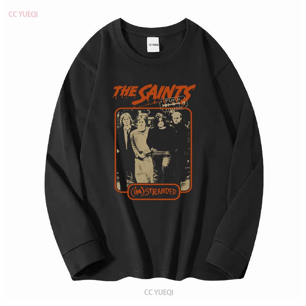 The Saints Im Stranded Sizing T Shirt Vintage Washed Fashion Comfortable Slightly Top For Everyday Wear Unisex Casual Graphic