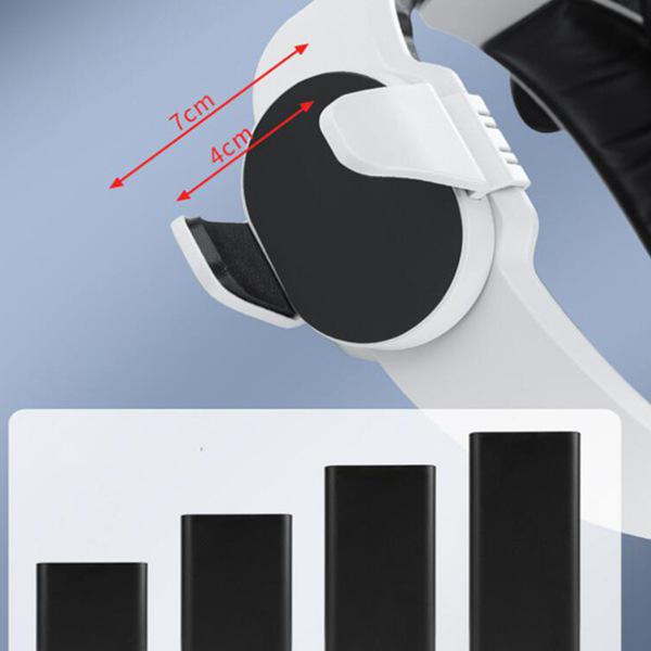 

VR Head Strap: Adjustable White Plastic & Sponge for Power Bank Attachment None