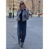 Women's Aviator Black Jacket Wool Blends Coats Cropped Bomber Jacket  Autumn Winter Demi-season Crop Jacket Outerwears