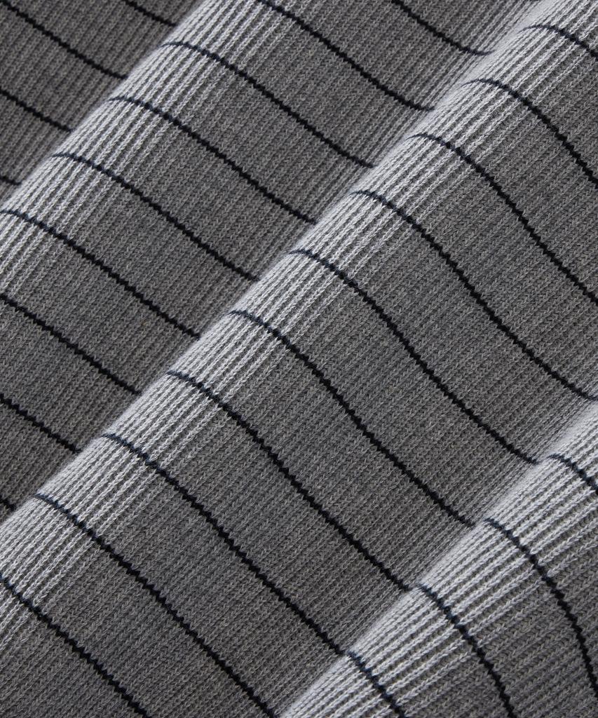 Beulaendideu Refined Stripe Henley Half Knit [Melange Gray]