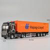 1:50 Alloy Heavy Trucks Toys Models Cars Container Vehicles Light Music Miniature Transport Car Rubber Tires Kids Gifts