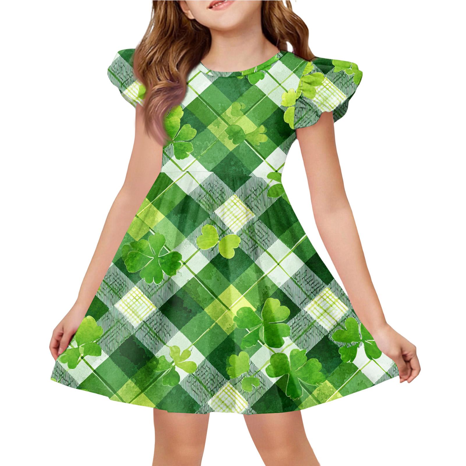 

Girls Summer Princess Dress - A-Line T-Shirt Dress St. Patrick s Day 150