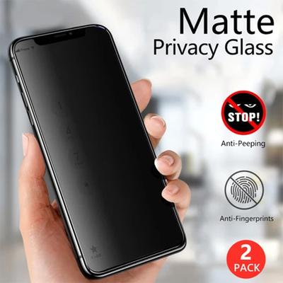 2PCS AG Matte Full Cover 9H gehärtetes Glas für iPhone 11 Samsung S20 FE A52 A51 Xiaomi Redmi Note 10 Pro Anti-Fingerprint Displayschutzfolie