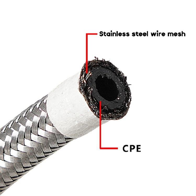 Black Braided Oil Fuel Fitting Hose AN4 AN6 AN8 AN10 AN12 Auto Fuel Hose Pipe