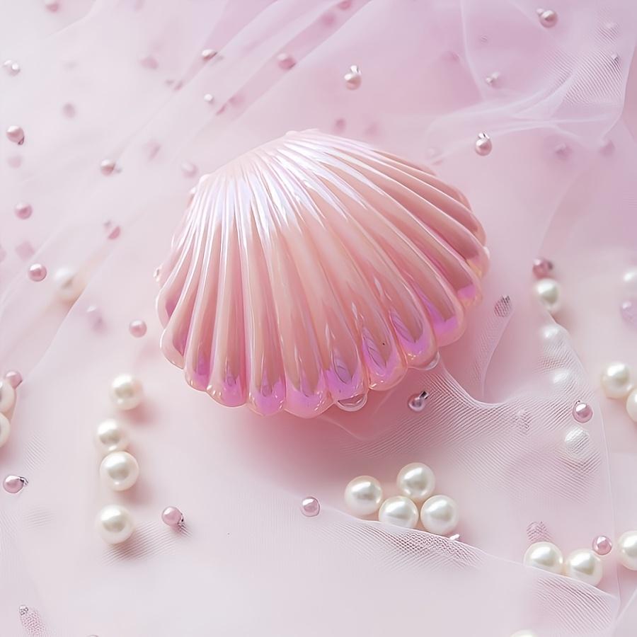 1pc Shell Shaped Treasure Box, Creative Wedding Gift Food Packaging Romantic Shell Box Square Treasure Chest Jewelry Bo