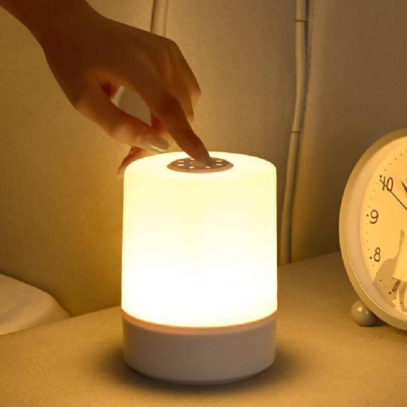 Sleep Night Light Led Table Lamp Usb Energy Saving Clock Lamps Protecting Eye