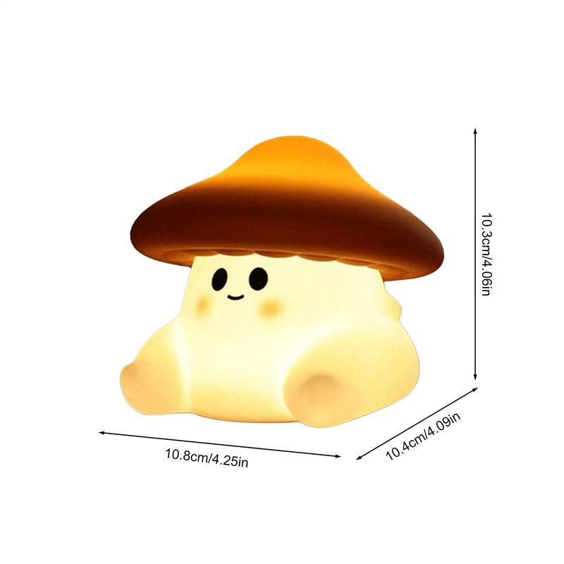 Mushroom Night Light Dimmable 3modes Mushroom Lights Innovative Sensor Long-Lasting Battery Table Decor for Kids Room Boys Girls