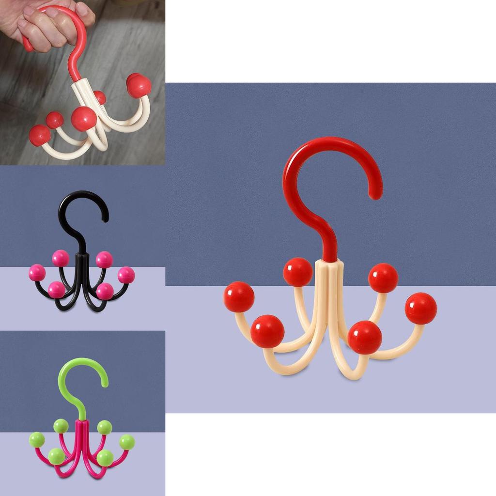 Multipurpose Six Claw Hook With Rotating Claws For Home And Dormitory Storage