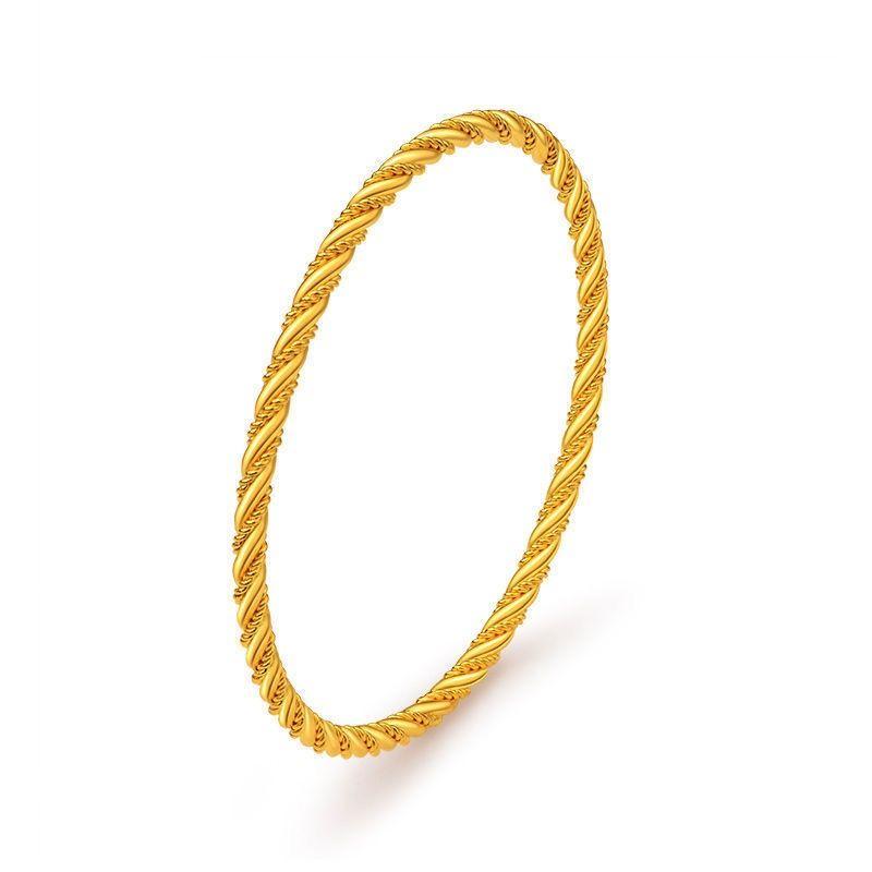 New Vietnamese ancient woven twist gold-plated niche bracelet Guochao Guojin retro will not fade for a long time