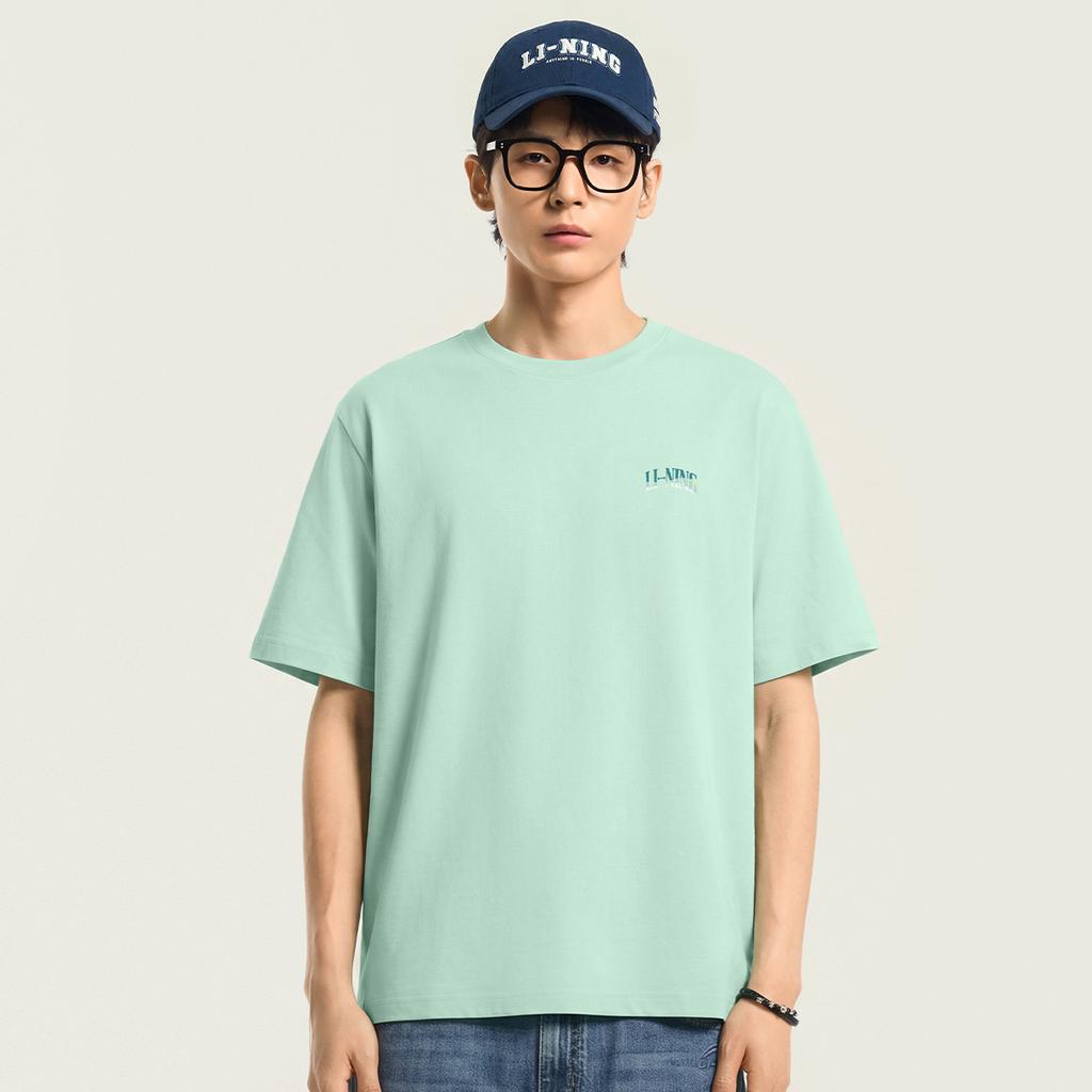 Li-Ning Quick-Dry Cool Logo Round Neck T-Shirt Men tops AHSW275-5