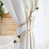 New Leaf Shape Metal Curtain Tiebacks Adjustable Clip Vintage Style Curtain Pull Hook Buckle Clip Curtains Tie Holder Home Decor
