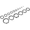 150pcs Black C-Clip Assortment Kit 3mm-32mm Internal/External Retaining Rings for Industrial Fasteners(18 Sizes with Box)