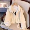 Petite Loose Hooded Windbreaker Jacket for Spring/Autumn 2025