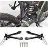 Sur Ron Ultra Bee Rear Foot Pegs Kit - Black Metal Foldable Pedals for Electric Motorcycle