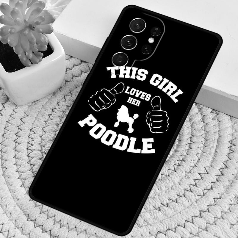 Peace Love Poodle Silicone Phone Case For Samsung Galaxy Note 10 Pro S26 S25 S24 S23 S22 S21 Plus S25Ultra Capa Cover