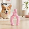 Safe Pet Toys Vise Shaped Dog Chew Toy, Bite Resistant TPR Puppy Teething Chewing Toy for Teeth Cleaning & Gum Massage