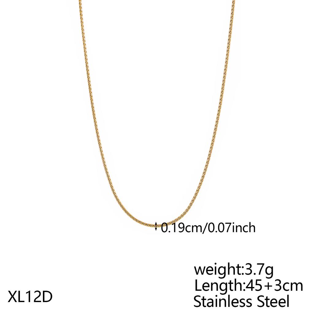 CARLIDANA Initial Stainless Steel Women Gold Plated Bubble Balloon Letter Personalized Round Snake Chain Chunky Necklace