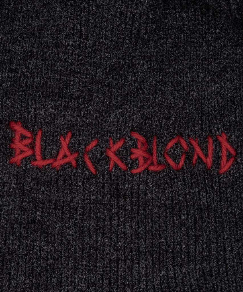 BLACKBLOND Vividi Embroidered Logo Piercing Beanie (Charcoal)