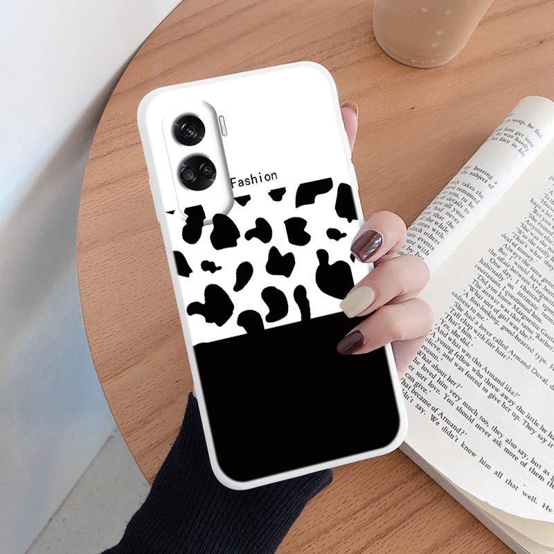 For Honor 90 200 Pro 400 Lite Phone Case Fashion Leopard Print Back Cover Soft Silicone Shockproof Fundas Coque Shell Couple TPU