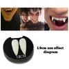 2Pcs Fake Luminous Vampire Teeth Fangs Dentures Halloween Cosplay Party Favors