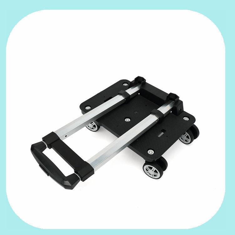 Aluminum Alloy Foldable Student Backpack Trolley with Universal Wheels