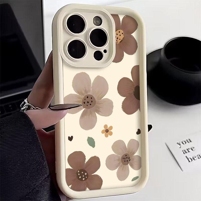 A Minimalist Oil Painting Flowers Pattern Phone Case For iPhone 17E 17 Air 16 15 14 13 12 11 Pro Max XS XR X 8 7 Plus 16E Cover