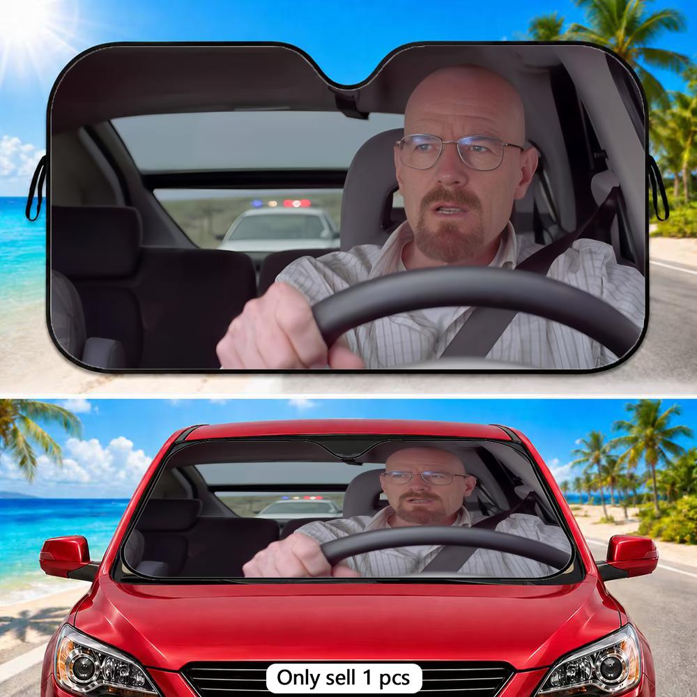 Walter and Jesse Sun Visor Car Front Window Windshield Sunshade Five-Layer Aluminum Foil UV Protector Heat Shield