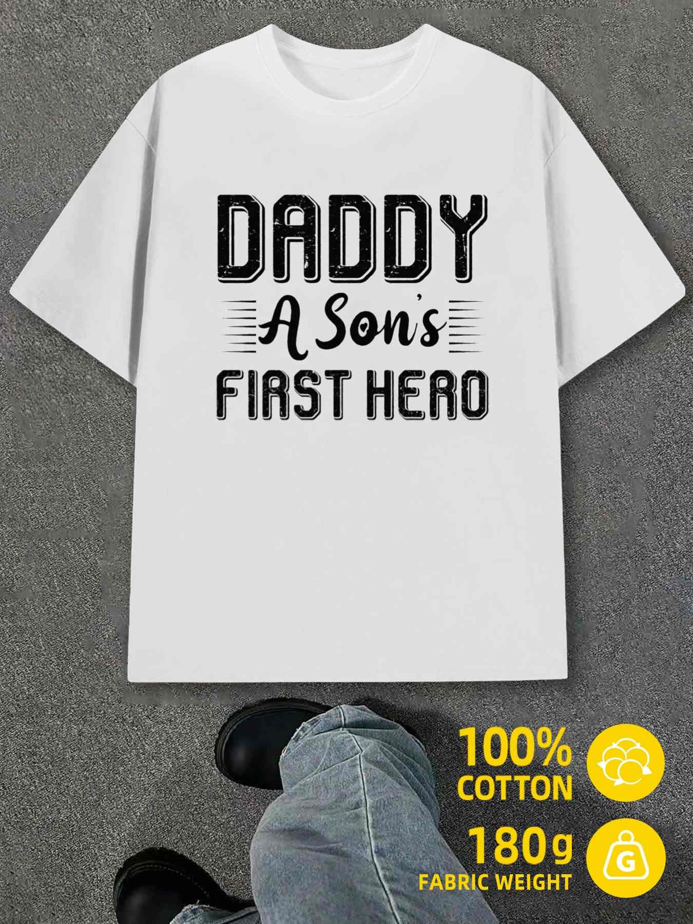 

Unisex T-Shirt Y2K Daddy First Hero 1pc White XL