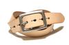 [recurrence (cowhide)] Belt, Shoulder Leather, Garrison Buckle, Men's & Women's, Casual, Vegetable-tanned Leather, Rivet Closure, Single Piece
