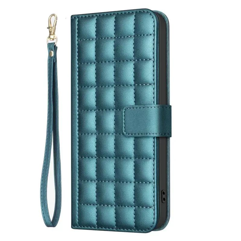 For Nokia G42 G22 C22 C32 Luxury Case Checkered Leather Card Book Funda Nokia G22 Case Phone C 32 22 G 42 Flip Cover Shockproof