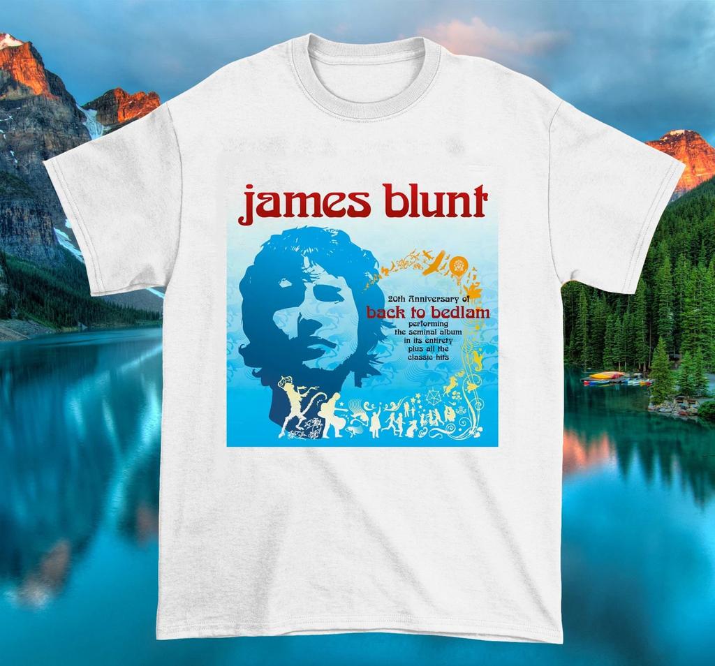 JAMES BLUNT Back To Bedlam Tour per il 20° Anniversario MAGLIETTA TAGLIA INTERA S-4XL