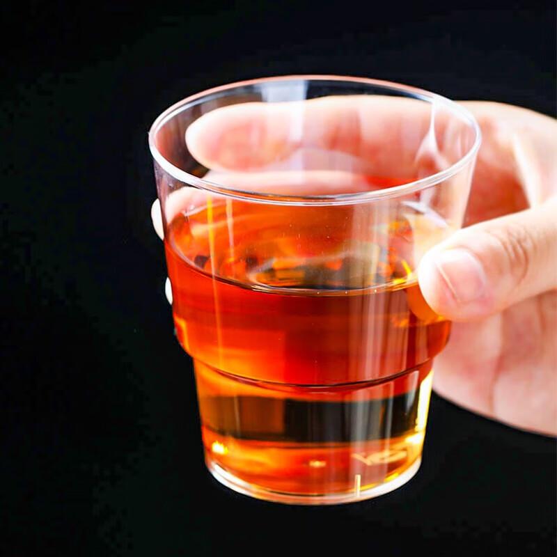 Fangcaodi 200ML Disposable Hard Plastic Cups, 60-Count