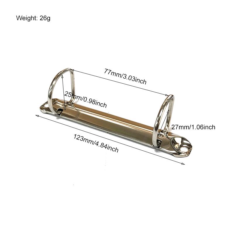 

A7 280 Metal D-shaped Ring Binder Clips 2/3 Detachable Buckle Loose-leaf Binding Strip for Data Book Album Diary Notebook