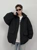 Men's Japanese Retro Stand Collar Cotton Jacket - New Trendy, Loose Fit, Warm and Thickened.