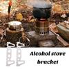 Alcohol Stove Stand Rack Rustproof Heat-Resistant Compact Size Lightweight Outdoor Stove Bracket Camping Supplies