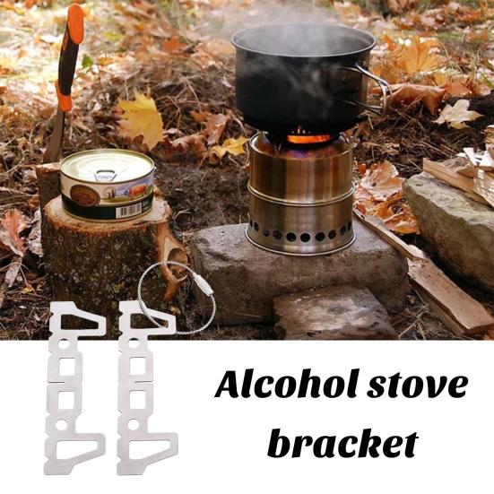 Alcohol Stove Stand Rack Rustproof Heat-Resistant Compact Size Lightweight Outdoor Stove Bracket Camping Supplies