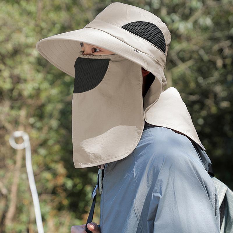 Sun Hats UV Protection Outdoor Hunting Fishing Cap Hiking Camping Visor Bucket Hat&Breathable Sun Protection Sleeves Gifts