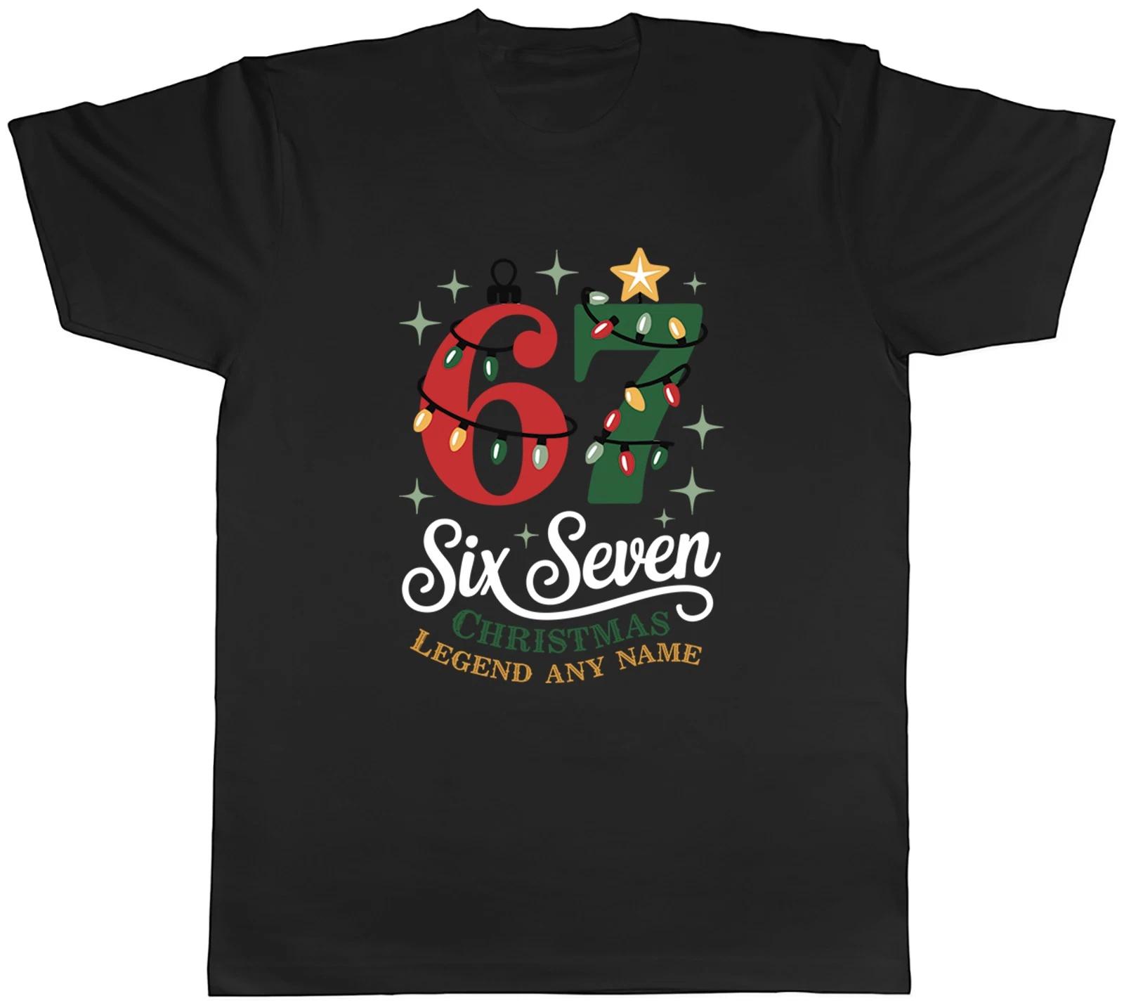 Personalised 6 7 Christmas Legend Mens T-Shirt Tee Gift Top L