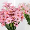 1 Bouquets Artificial Violet Flowers Silk Flowers Fake Grass Plants For Wedding Home Garden Decoration Birthday Xmas Party Decor
