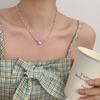 Sweet super fairy small fresh butterfly pearl necklace female~ Mori girl heart crystal pearl collarbone chain jewelry
