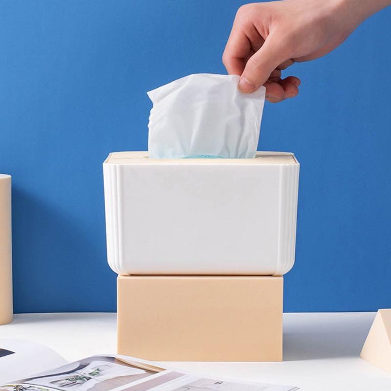 Tissue Box Dispenser Spring Loaded Bathroom Kitchen Organizer with Universal Bracket Home Office Toilet Paper Holder