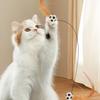 3Pcs Cat Interactive Ball Toys Bouncy Balls with Feathers Indoor Cat Game Toy Feather Cat Training Catcher Pet Toy