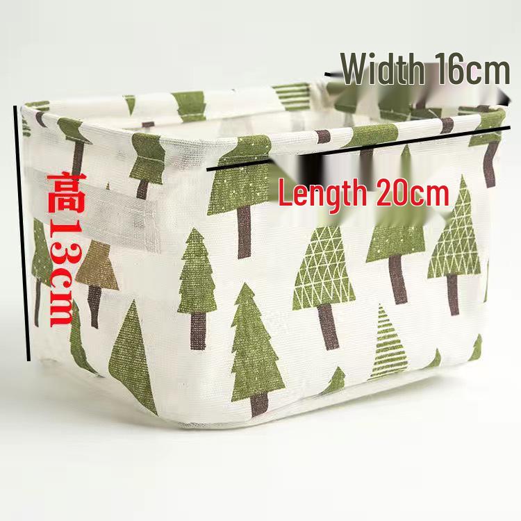 Compact Square Cotton Linen Storage Basket