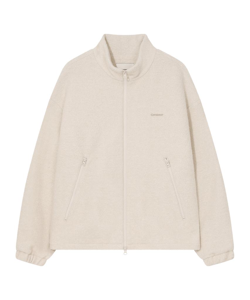 COVERNAT Wool Zip-Up Jacket Oatmeal