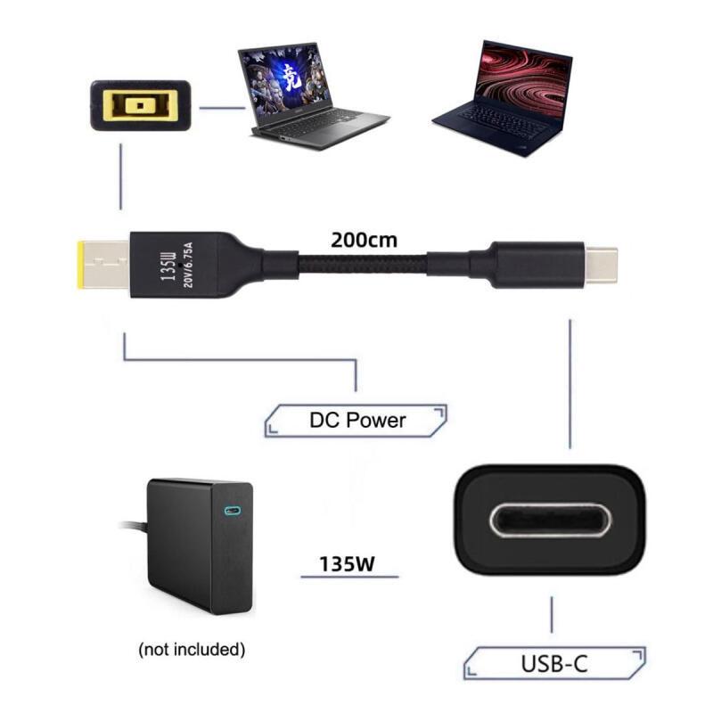 HdoorLink PD 135 Вт Зарядное устройство Type-C USB-C в USB-переходник для зарядного устройства для быстрой зарядки Кабель-адаптер Шнур для Lenovo Legion Y9000P Y9000K Y7000